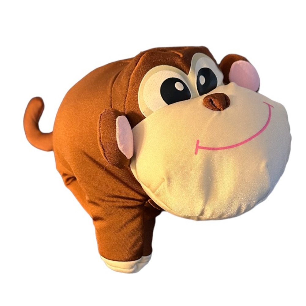 10” Nylon Microbead Brown Tan Monkey Plush Idea Nuova Inc